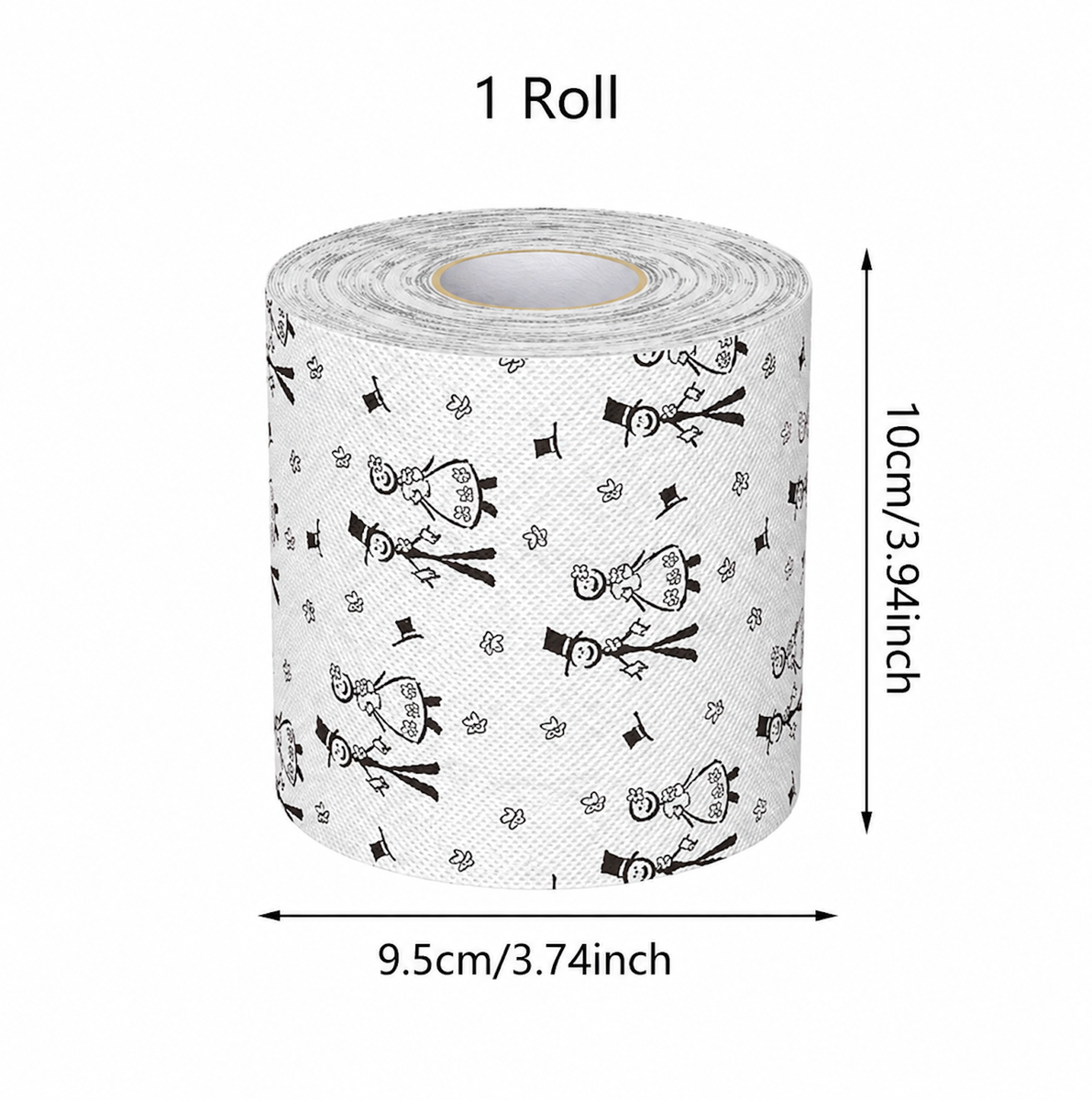Bride & Groom Novelty Toilet Paper Roll