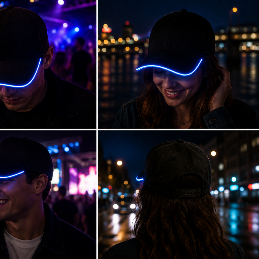 Party LED Luminous Baseball Cap - Blue Light
