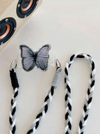 Butterfly -Adorned Phone Clip Holder with Lanyard