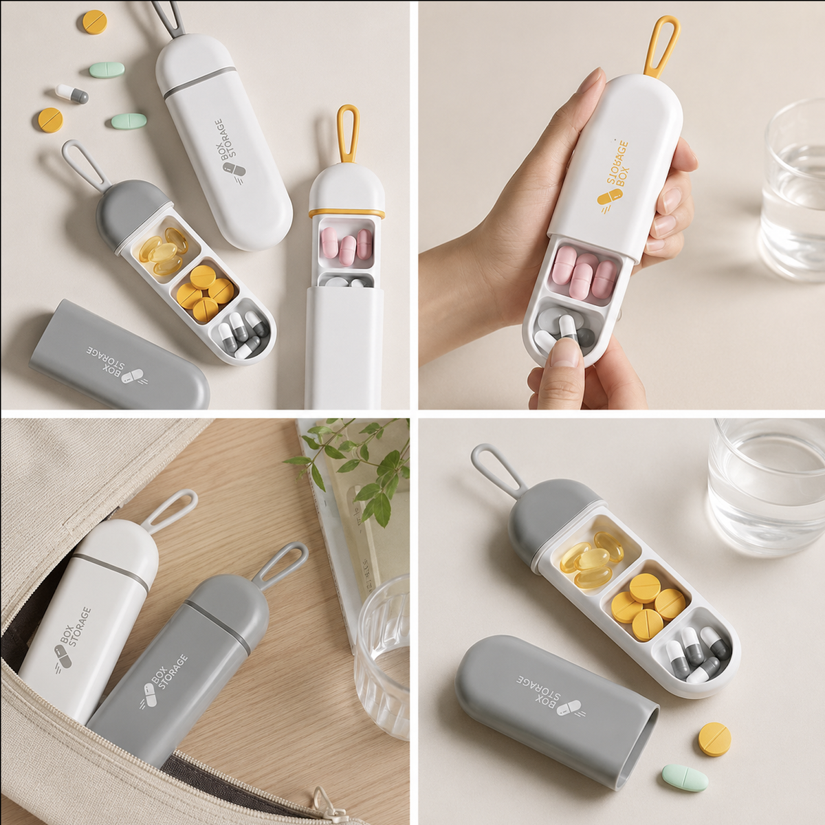 PocketPill Portable Organizer - White,