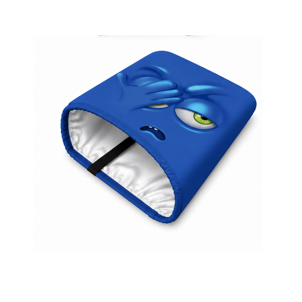 Protective Suitcase Cover for Luggage Blue Face - MEDUIM