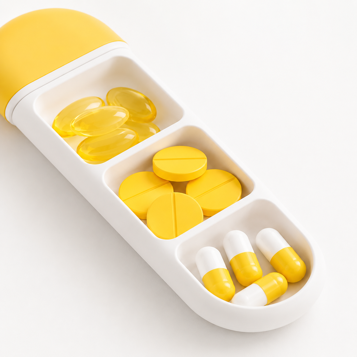PocketPill Portable Organizer - White,
