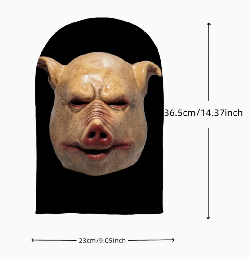 Terrifying Pig Head Dressing Mask, Breathable and Comfortable Mesh Material