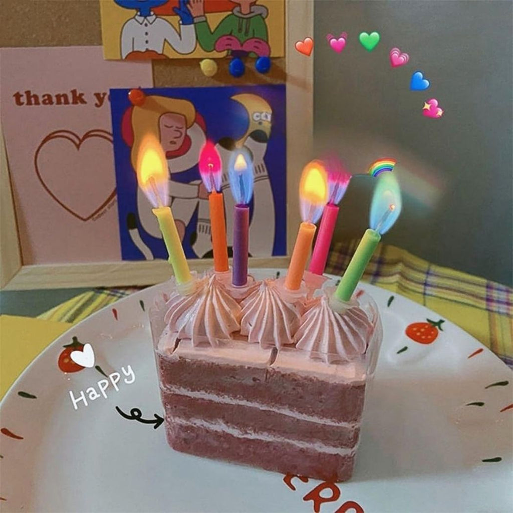 5-piece Multicolour Magic Flame Candles