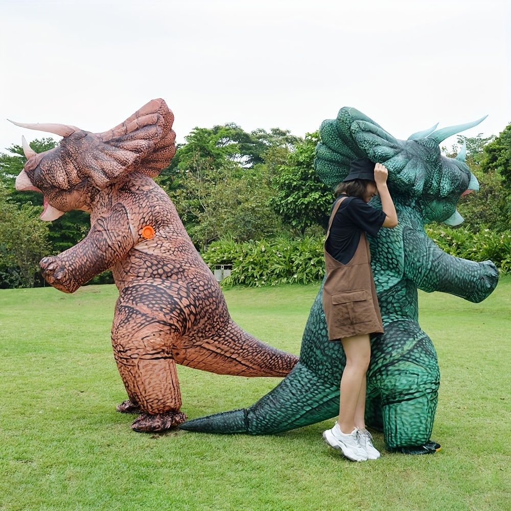 Giant Inflatable Triceratops Costume - Dark
