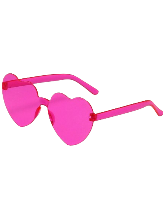 Rimless Heart Shaped Glasses - 5 Pack