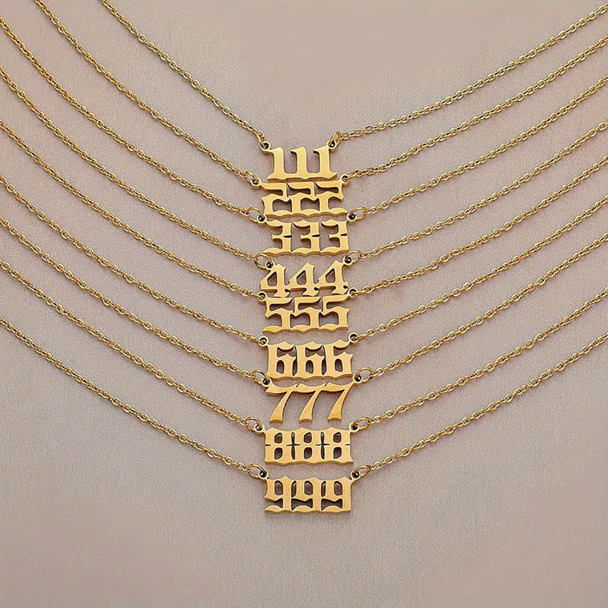 Cabs - Angel Numbers Pendant Chain