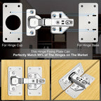 Hinge Repair Plate Set - For Cabinet, Furniture Drawer or Window