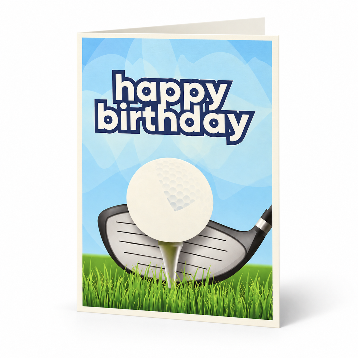 Golf-Themed Happy Birthday Card
