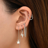 Star Décor Earrings - 5-Piece