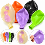 Halloween Party Balloons - 10 Piece Assorted Colour Balloon Decoration Set