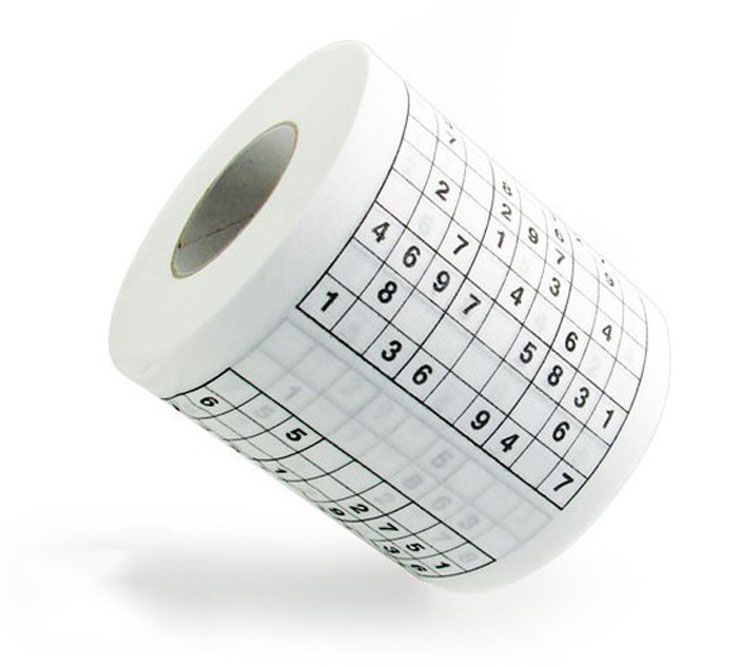 Home Decor Novelty Sudoku Puzzle Game Toilet Paper Roll