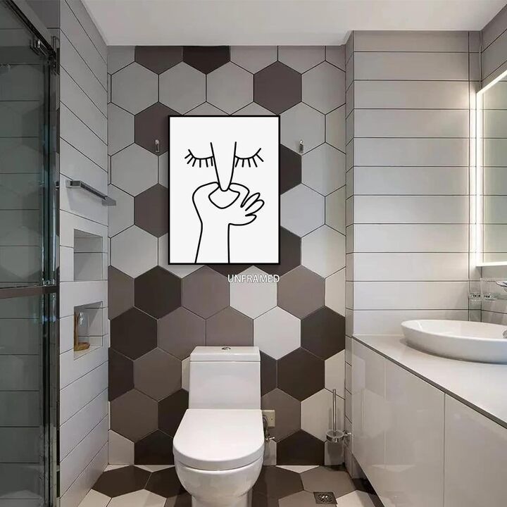 Stinky abstract - Toilet art - 30 L x 20 W cm