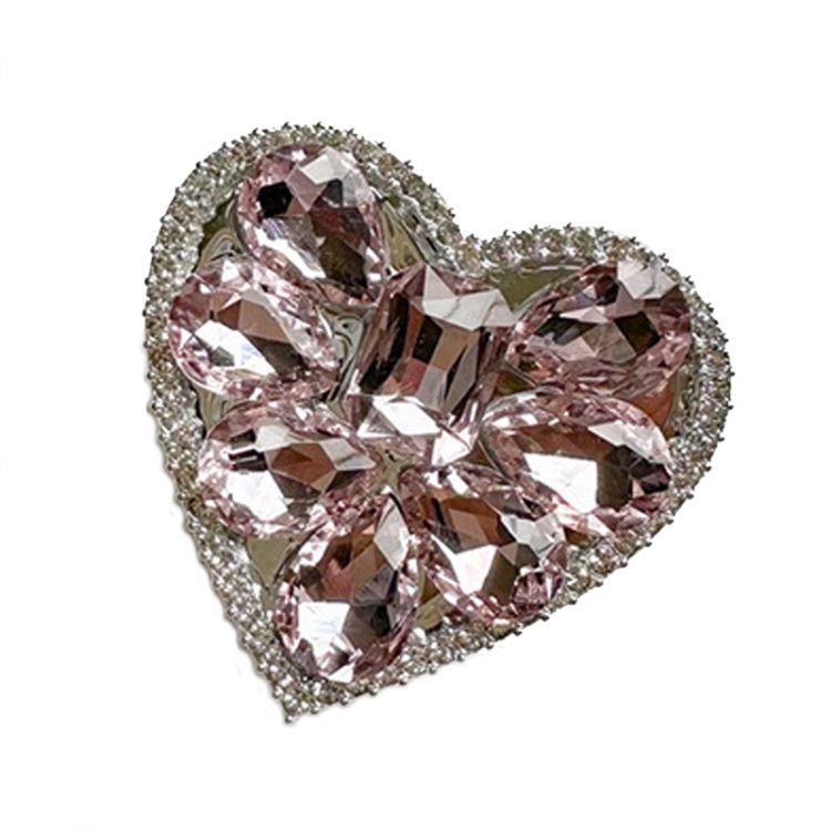 Rhinestone Decor Heart-Shaped Phone Socket