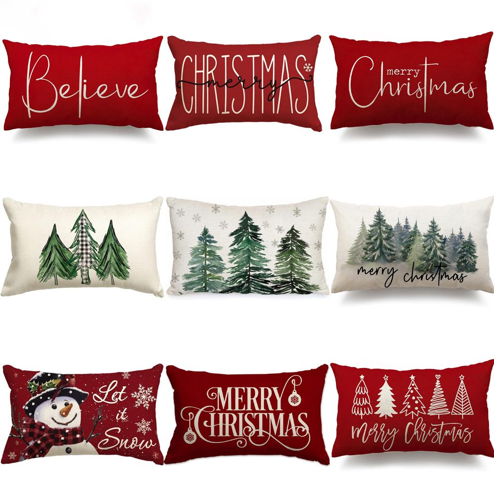 Merry Christmas Pillow Cover - Globe Design