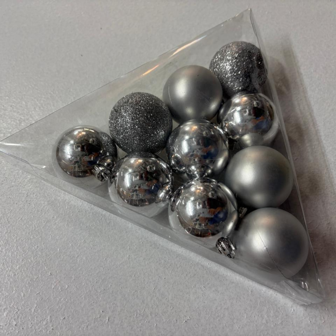 XMAS TREE DECOR BALLS 10PC 5cmPYRAMID