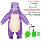Giant Inflatable Purple Hippo Dress Up