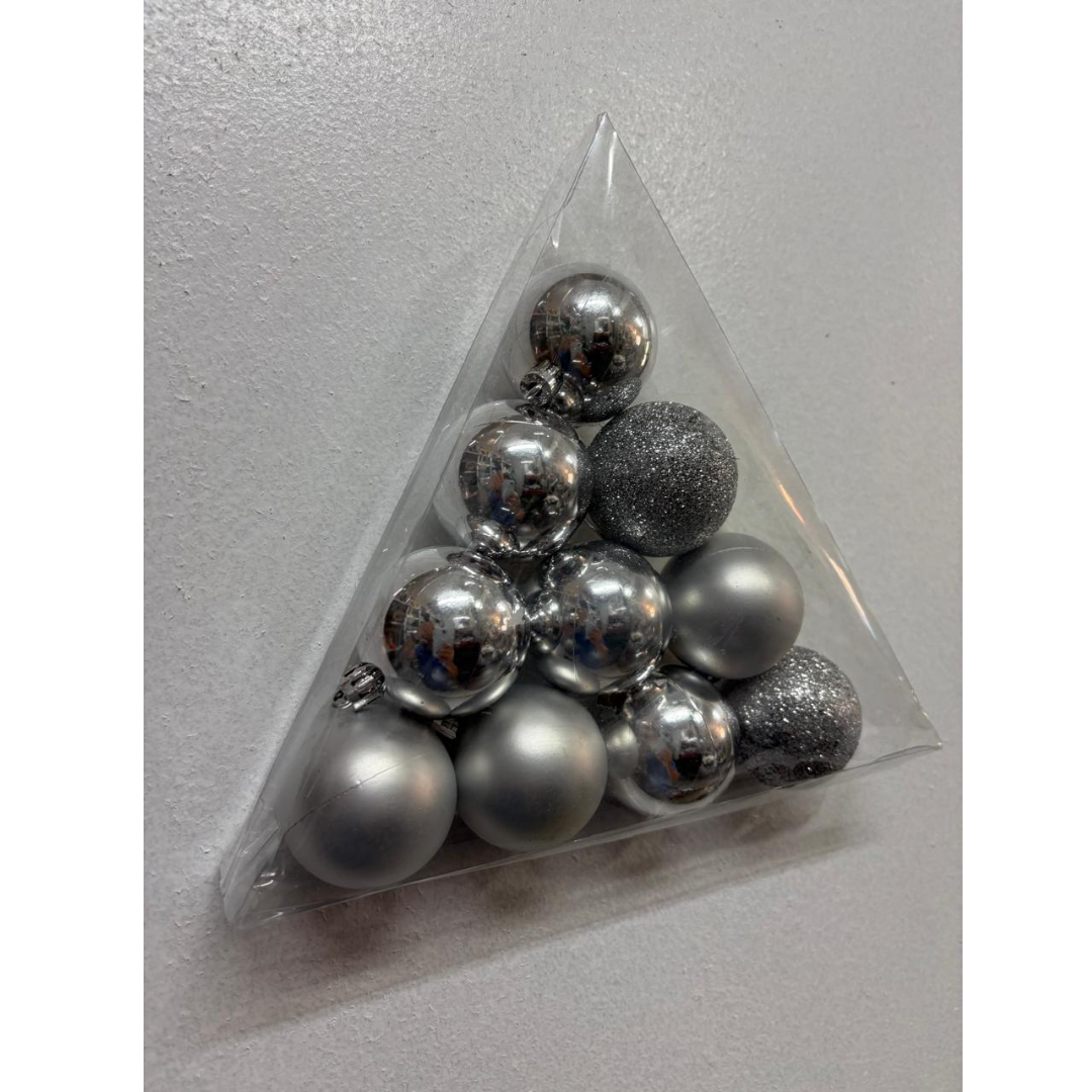 XMAS TREE DECOR BALLS 10PC 5cmPYRAMID