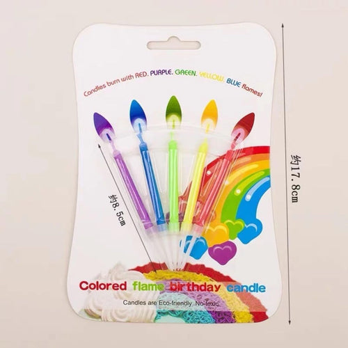 5-piece Multicolour Magic Flame Candles