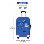 Protective Suitcase Cover for Luggage Blue Face - MEDUIM