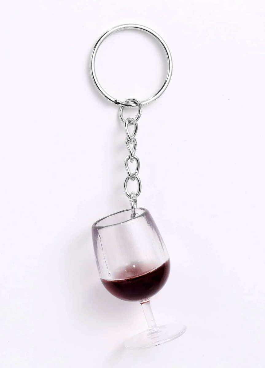 Red Wine Keyring