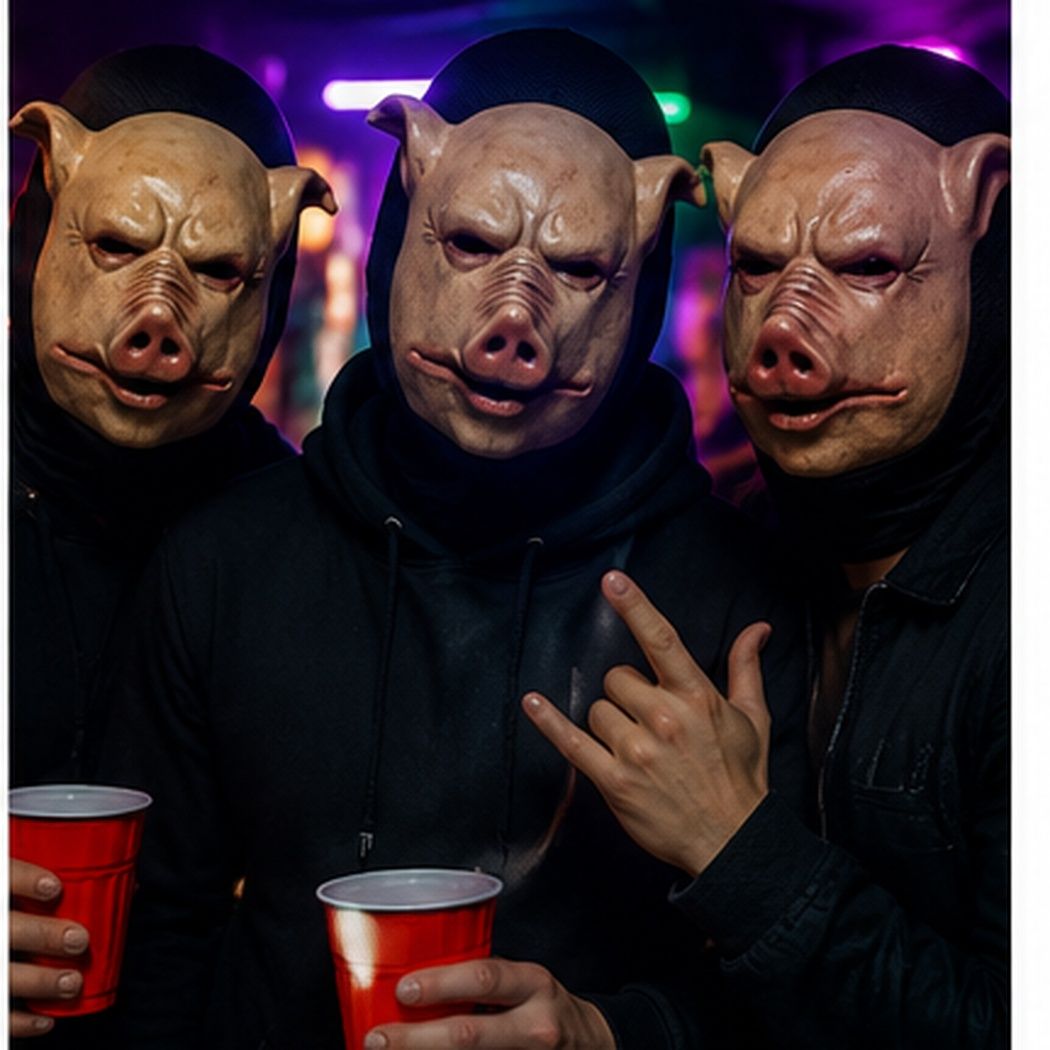 Terrifying Pig Head Dressing Mask, Breathable and Comfortable Mesh Material