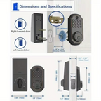 Smart Door Lock Keyless Entry Door Lock with Keypad and Bluetooth App