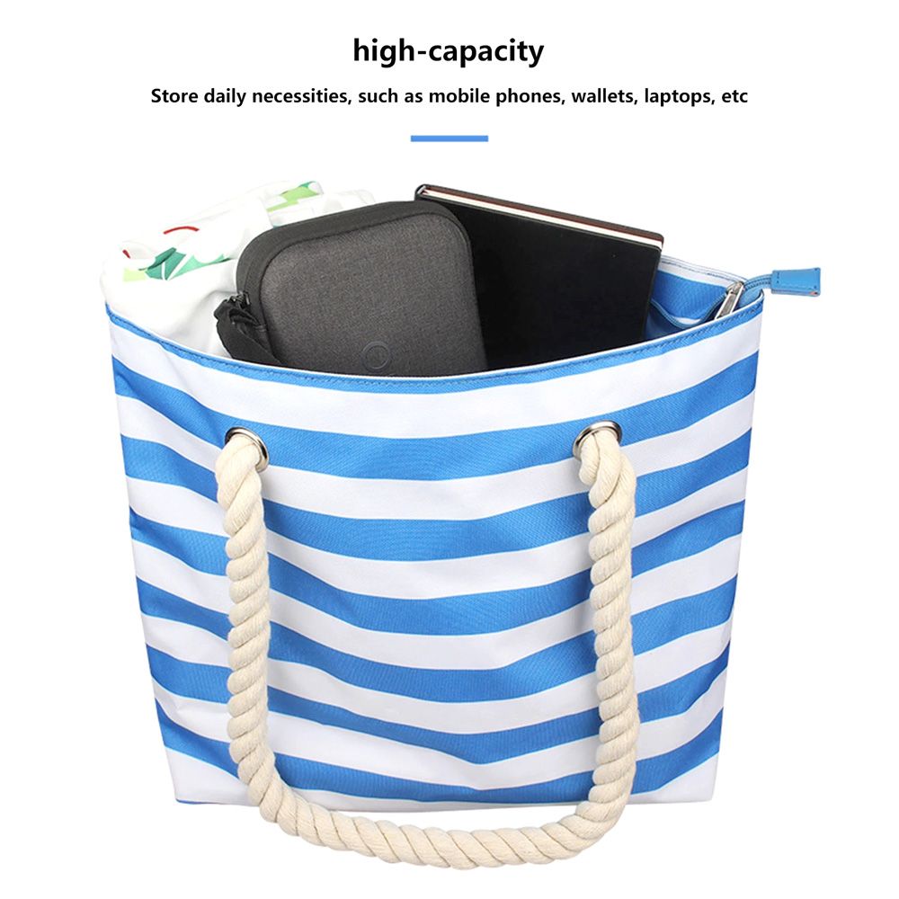 Summer Beach Wine Cooler Bag with Hidden Insulation