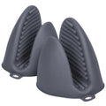 Mini Silicone Oven Gloves Mitts Heat Resistant Pair - Grey