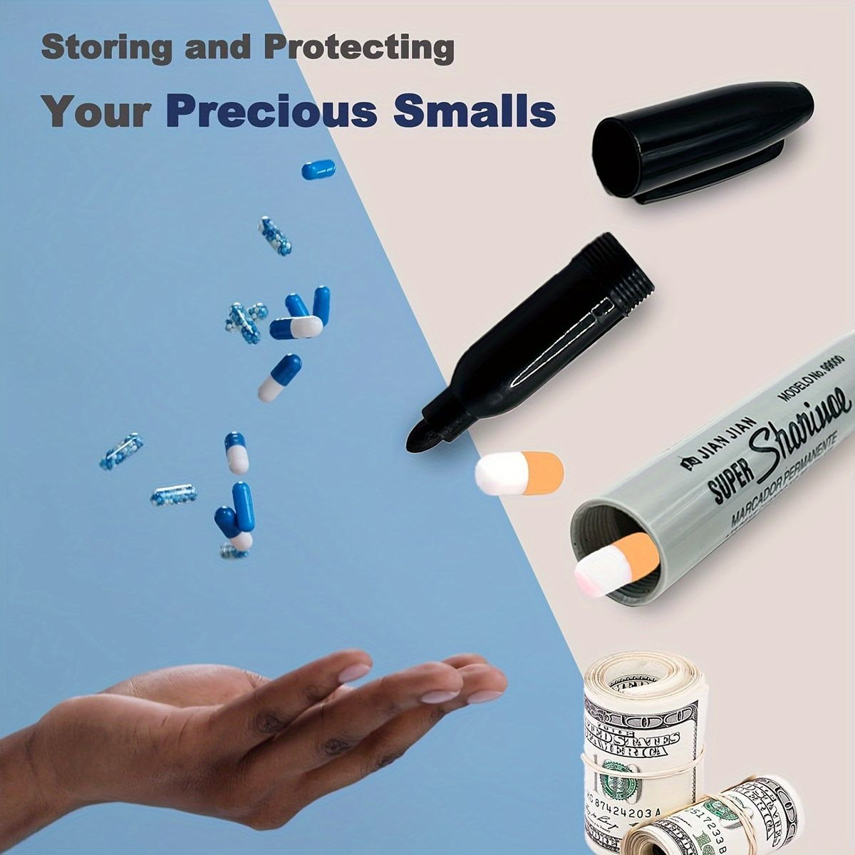 Black Marker with Screte stash compatment