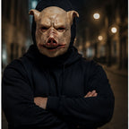 Terrifying Pig Head Dressing Mask, Breathable and Comfortable Mesh Material
