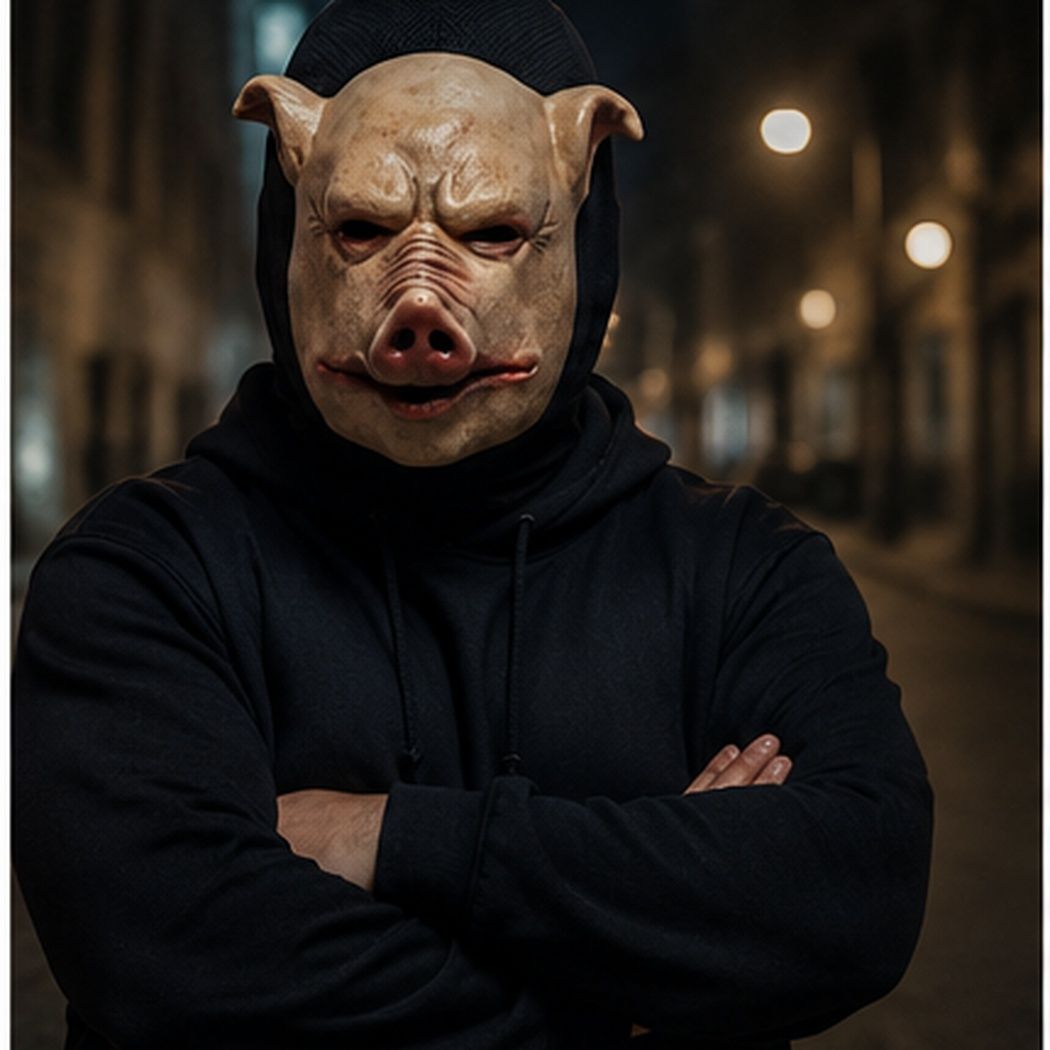 Terrifying Pig Head Dressing Mask, Breathable and Comfortable Mesh Material
