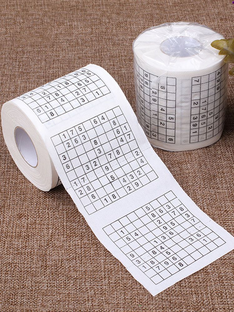 Home Decor Novelty Sudoku Puzzle Game Toilet Paper Roll