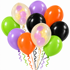 Halloween Party Balloons - 10 Piece Assorted Colour Balloon Decoration Set