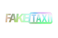 Fake Taxi Vinyl Decal - - Small- 16cm x 4 cm