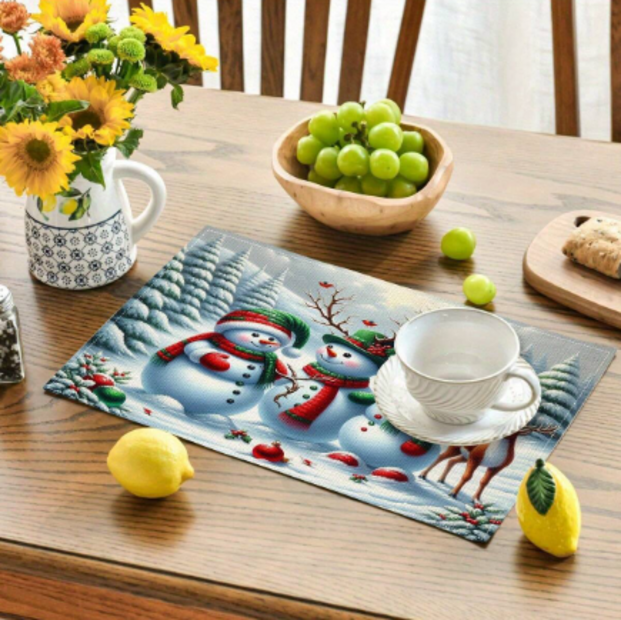 Christmas Placemats - Snowman - 4Pieces