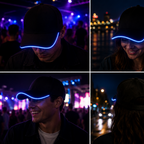 Party LED Luminous Baseball Cap - Blue Light