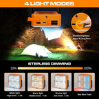 D05 - Portable Solar Power LED Flood Light - Orange