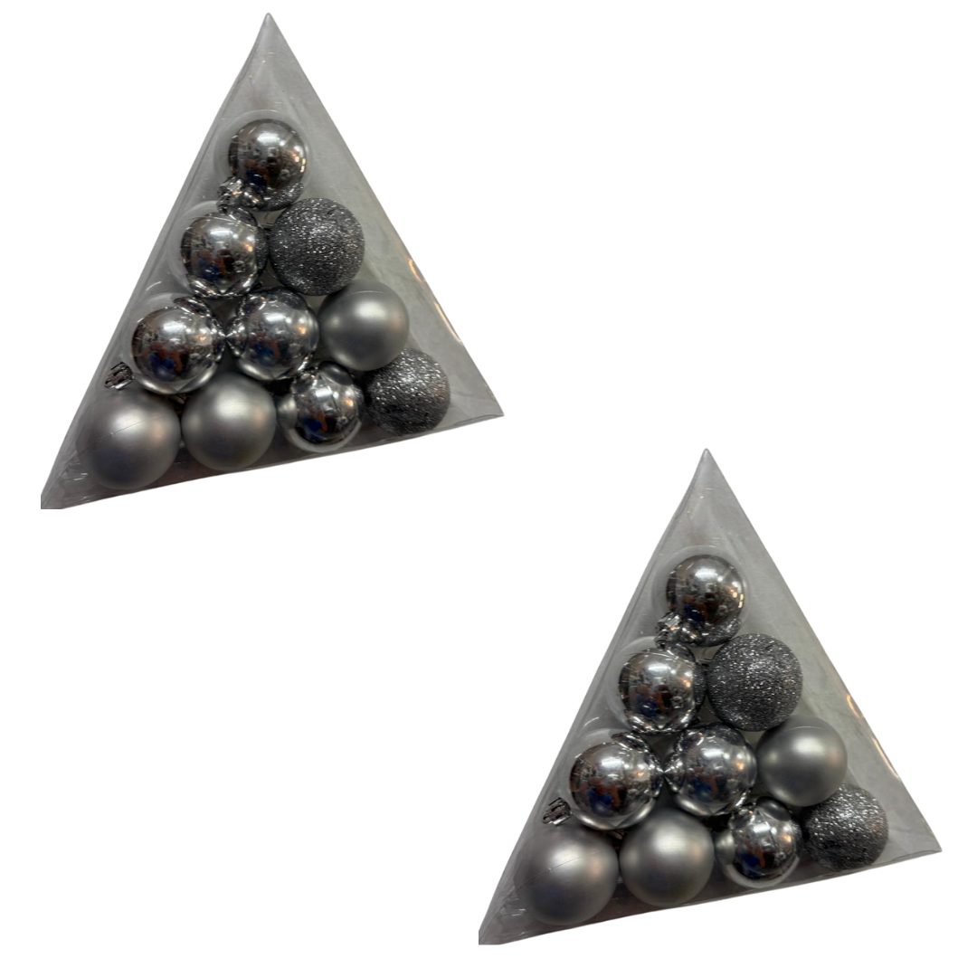 XMAS TREE DECOR BALLS 10PC 5cmPYRAMID