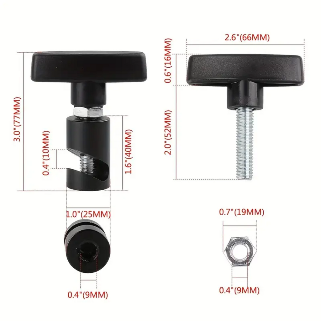 Safety Bonnet shock support clamp - Black