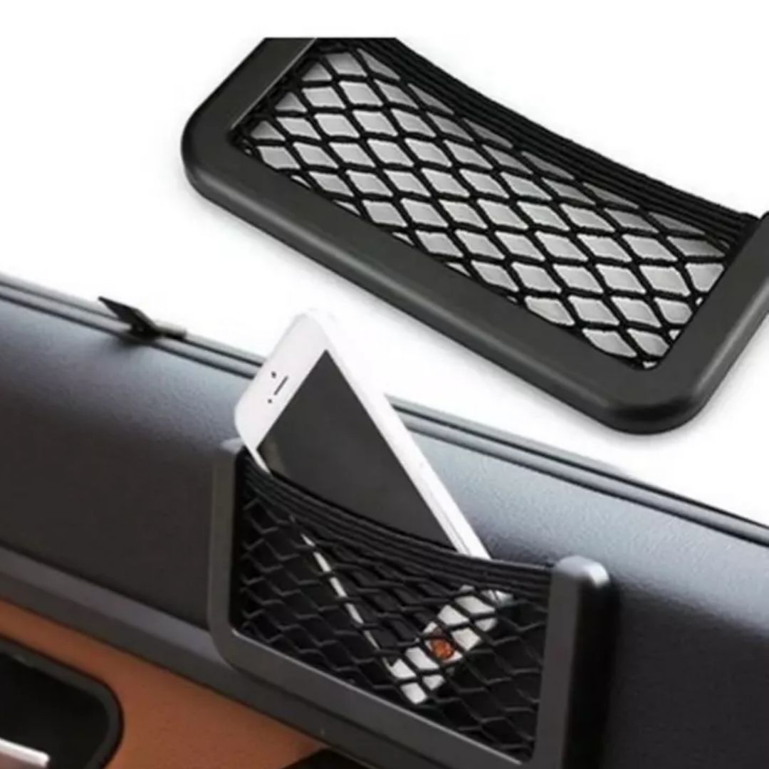 Single Car Net Bag Phone Holder Storage Pocket Organizer 150mm x 80mm