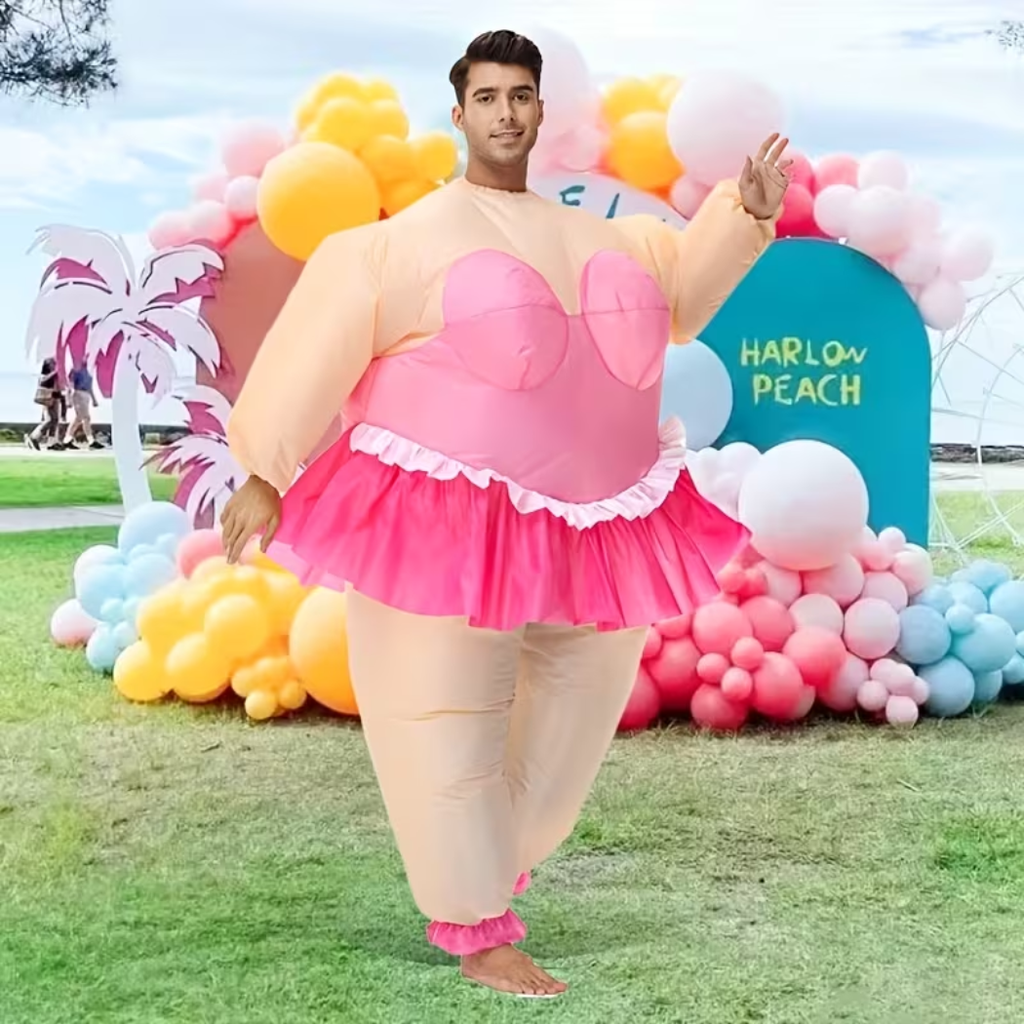 Halloween Adult Pink Sumo Inflatable Costume