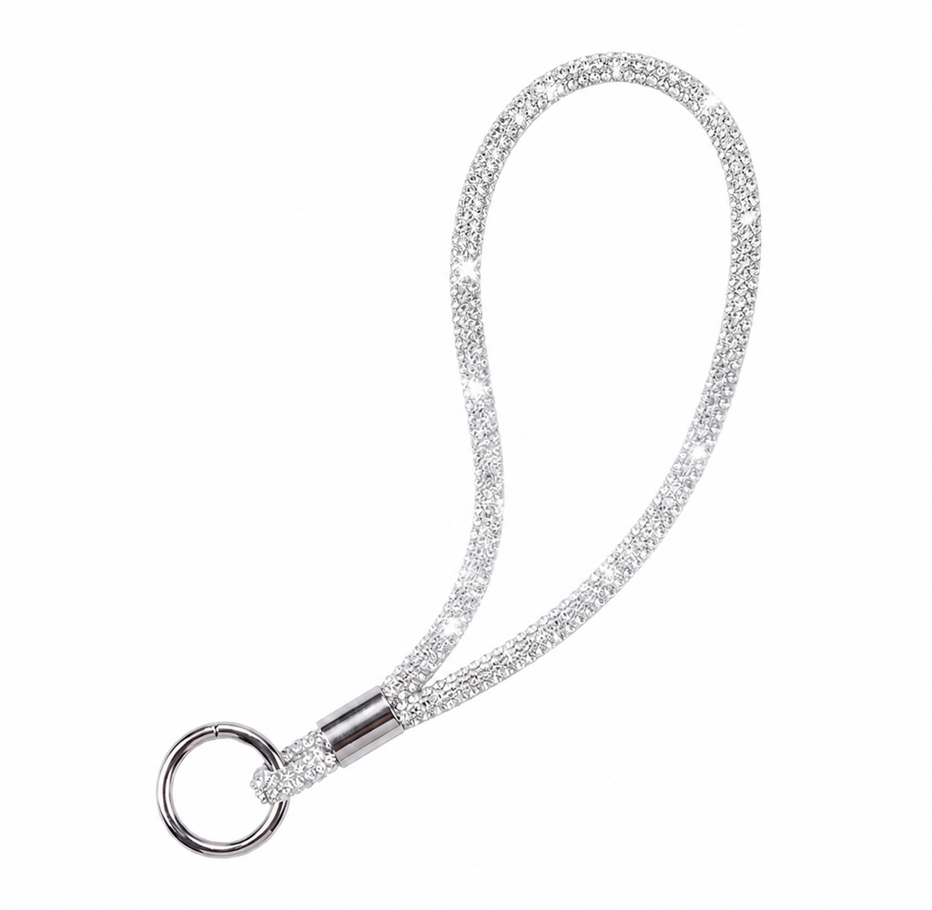 Silver Rhinestone Phone Lanyard - Universal