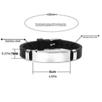 Medical Alert Identification Bracelet - Black