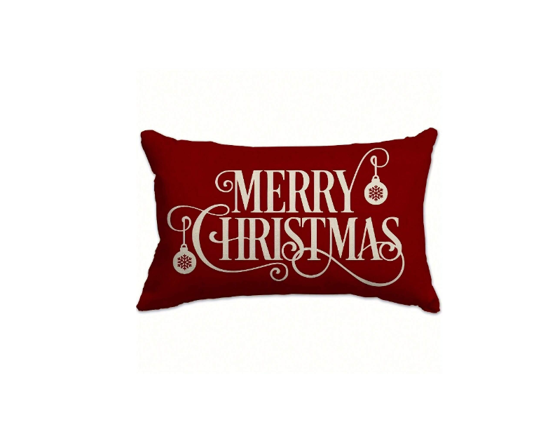 Merry Christmas Pillow Cover - Globe Design