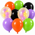 Halloween Party Balloons - 10 Piece Assorted Colour Balloon Decoration Set