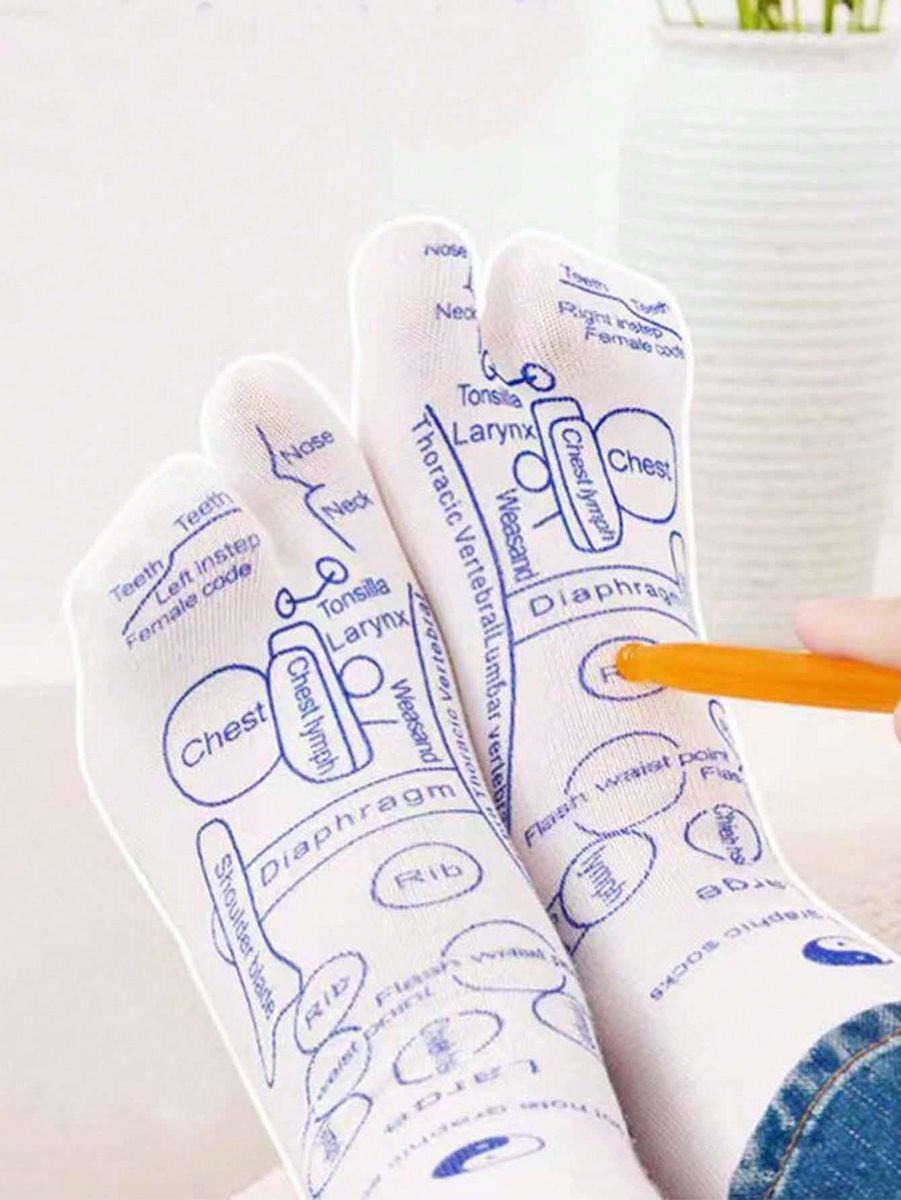 Pressure Point - Reflexology Map Socks - EU3
