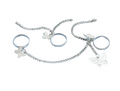 Butterfly Charm Ring - 2 Piece - Silver