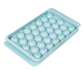 Mini Ice Ball Maker Mold With Cover - Blue