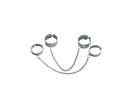 Ring With Chain - 4-Piece - Silver